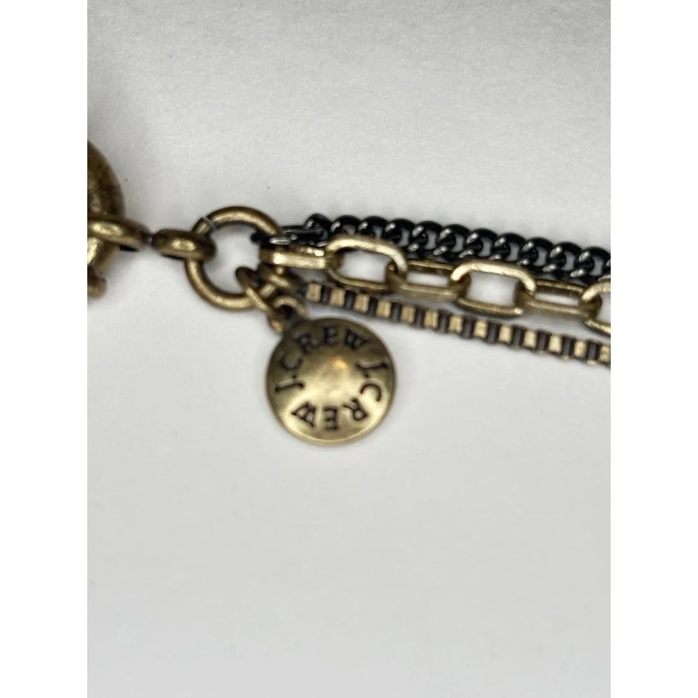 J.Crew Multi Chain Multi Color Faux Pearl and Crystal Knotted 32
